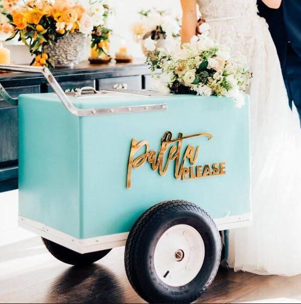 ice-cream-van-1 blue icream van for a wedding ceremony how to make a ceremony more fun