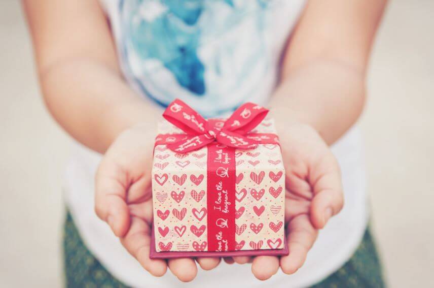 small-packages small package in a ladies hands