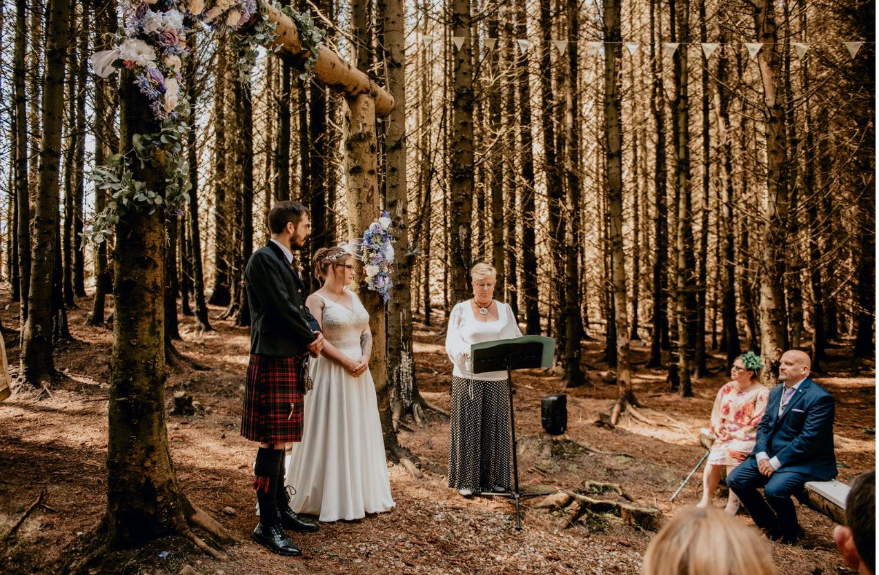 woodland wedding with the celevbrant angel aberdeen