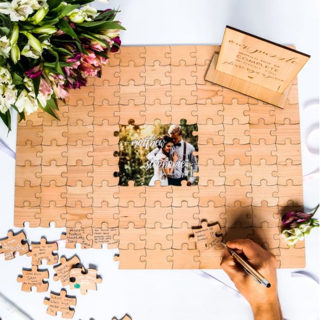 wedding jigsaw bride and groom wedding jigsaw 7 alternative wedding guest book ideas with the celebrant angel