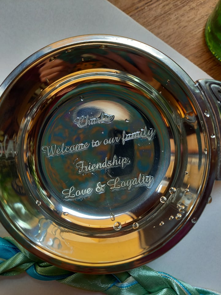 lynns quaich 2 including a quaich in a wedding ceremony with the celebrant angel