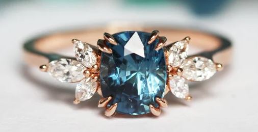 saphire choosing an engagement ring with the celevbrant angel aberdeen