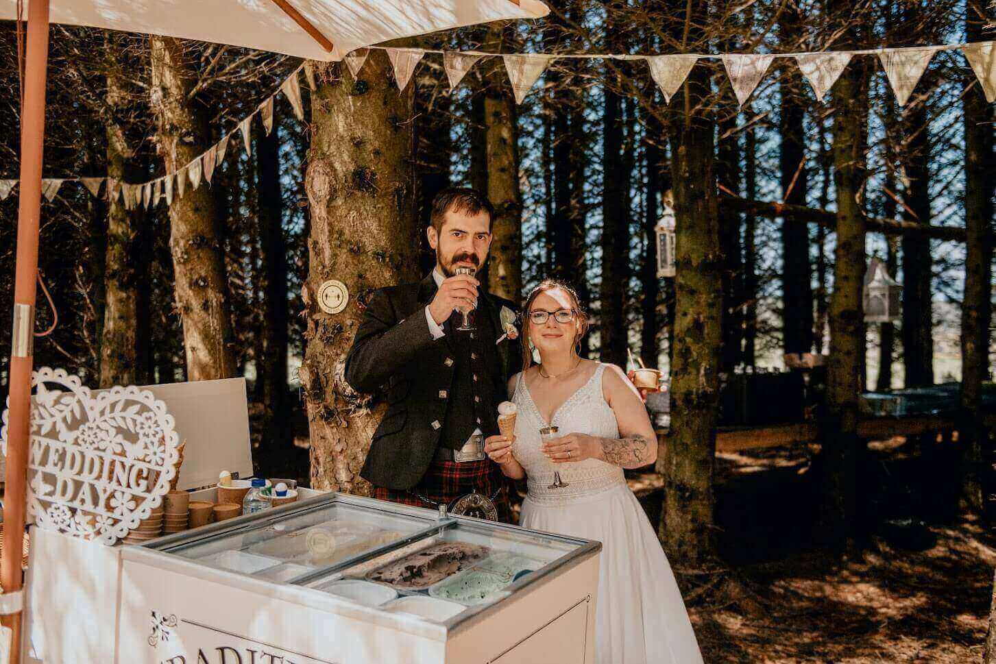 Natalie and Jamie eating ice cream Couples Ceremonies