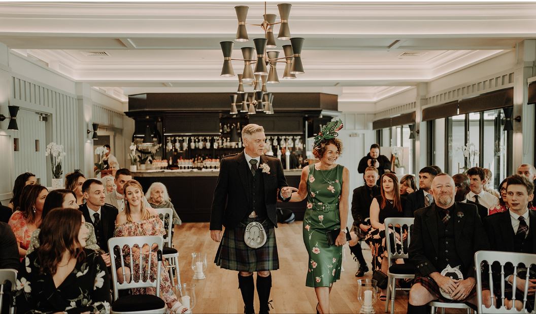 guests anna and scott slater wedding with the celebrant angel aberdeen