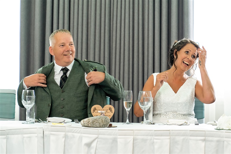 Kerry & Steven kerry and steve walker wedding day with the celebrant angel aberdeen