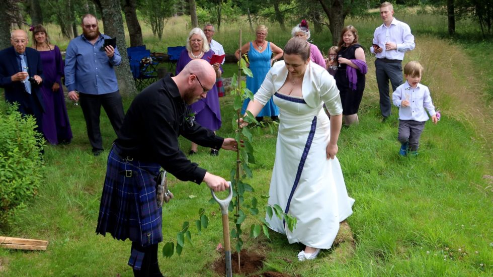 Tree Planting Ritual - The Celebrant Angel Weddings Celebrant in Aberdeen