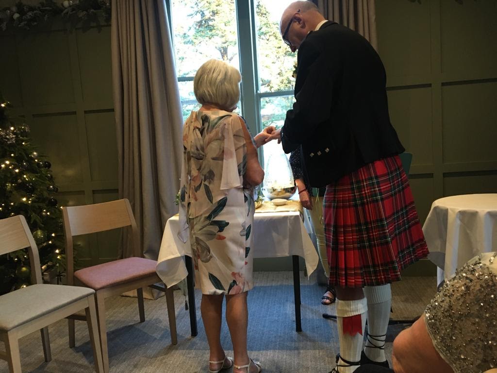 vow renewal ceremony aberdeen with the celebrant angel humanist weddings aberdeen