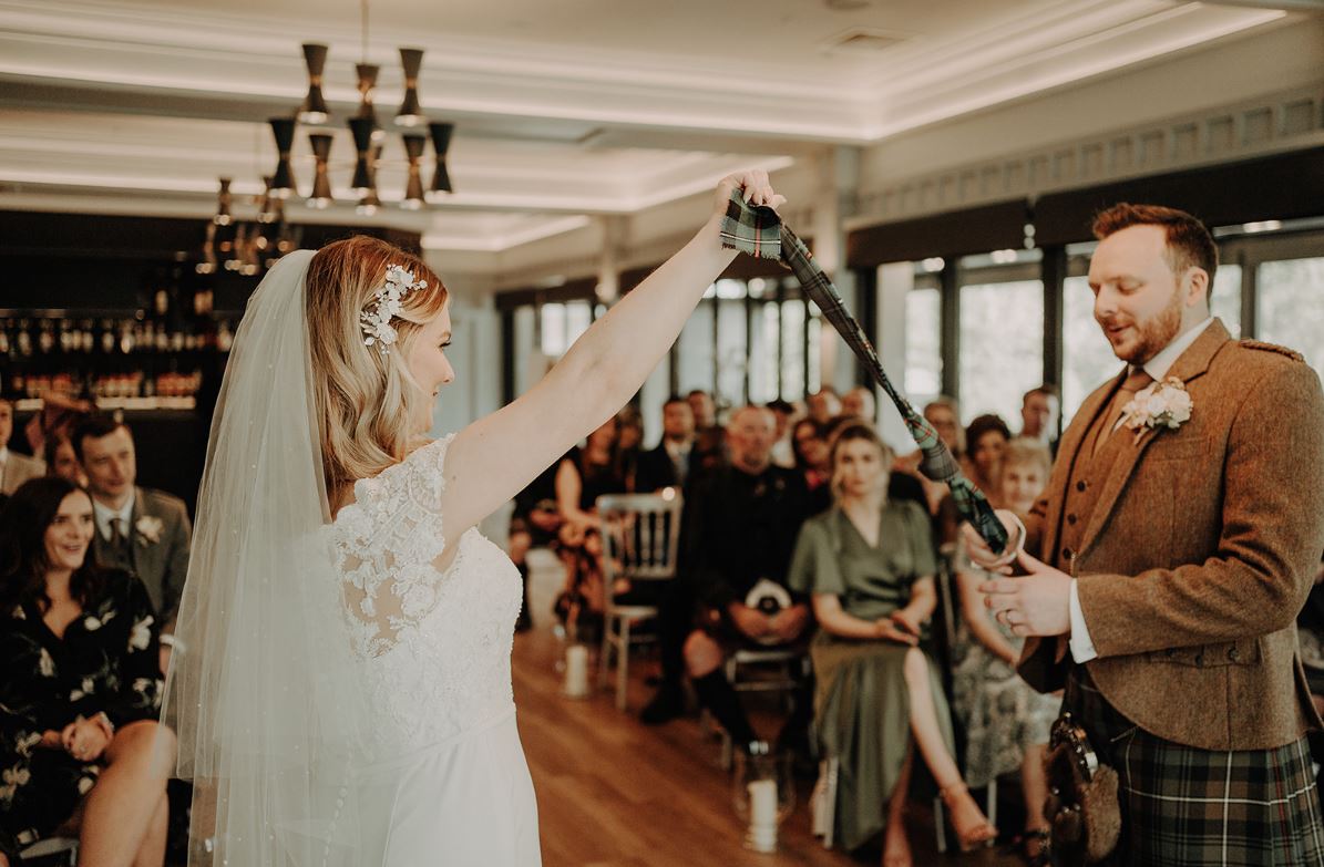 hand-fasting ritual with the celebrant angel aberdeen humanist wedding aberdeen