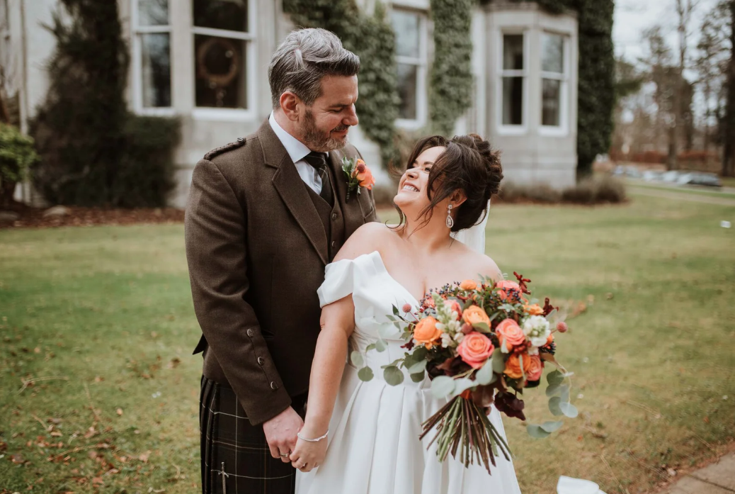 claire and marc's wedding marcliffe hotel with mary gibson the celebrant angel humanist wedding celebrant aberdeen