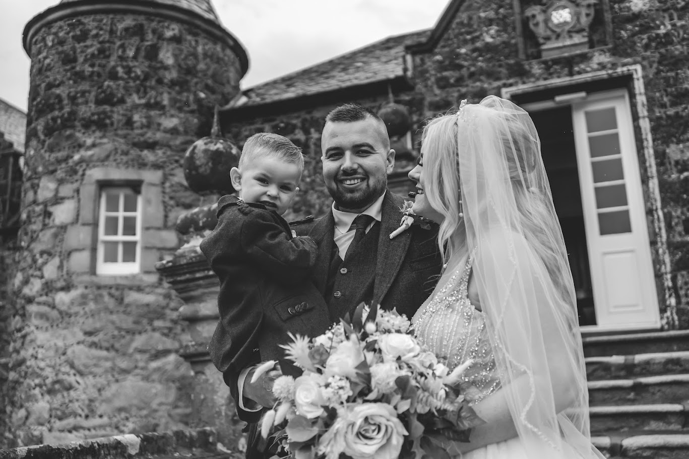 nicole and grant's wedding at meldrum house with mary gibson the celebrant angel aberdeen