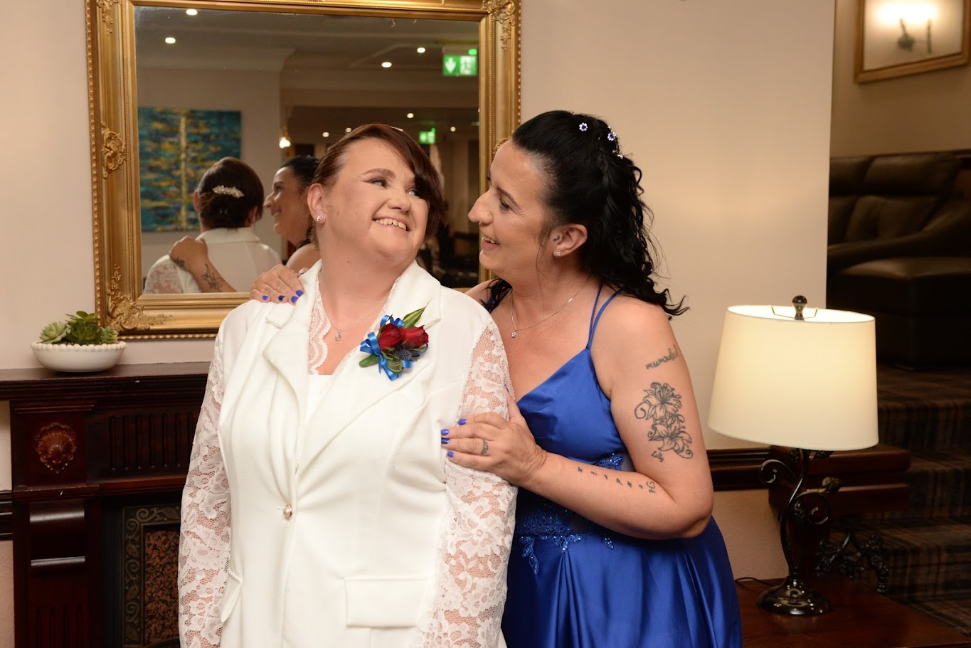 Hilary and Jaime's wedding at waterside inn peterhead with mary gibson the celebrant angel aberdeen