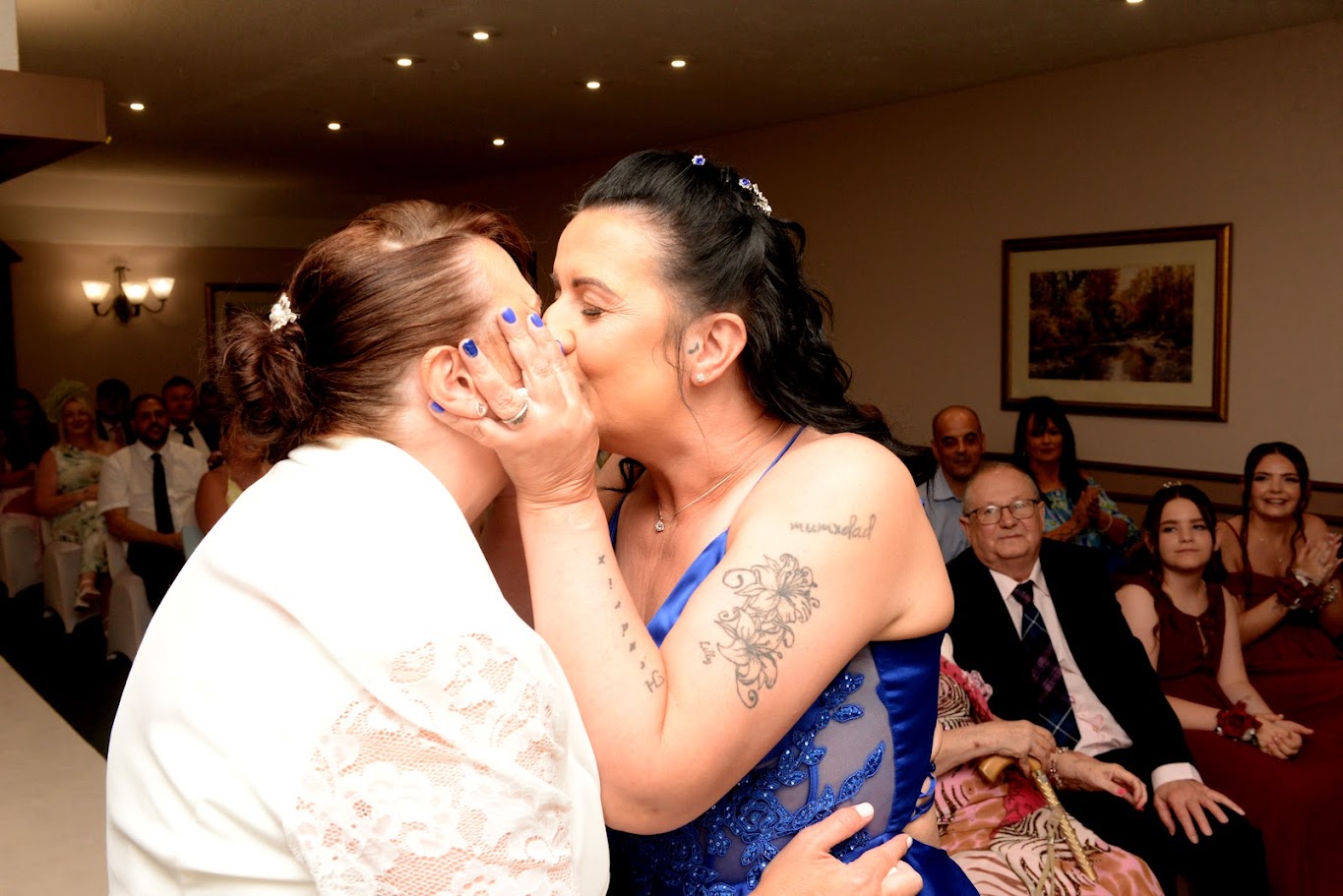 Hilary and Jaime's wedding at waterside inn peterhead with mary gibson the celebrant angel aberdeen