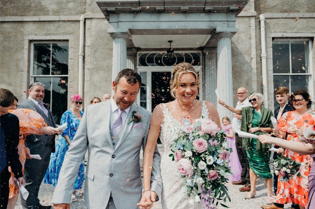 melissa and clyde's wedding at balfreish barn nairn with mary gibson the celebrant angel aberdeen