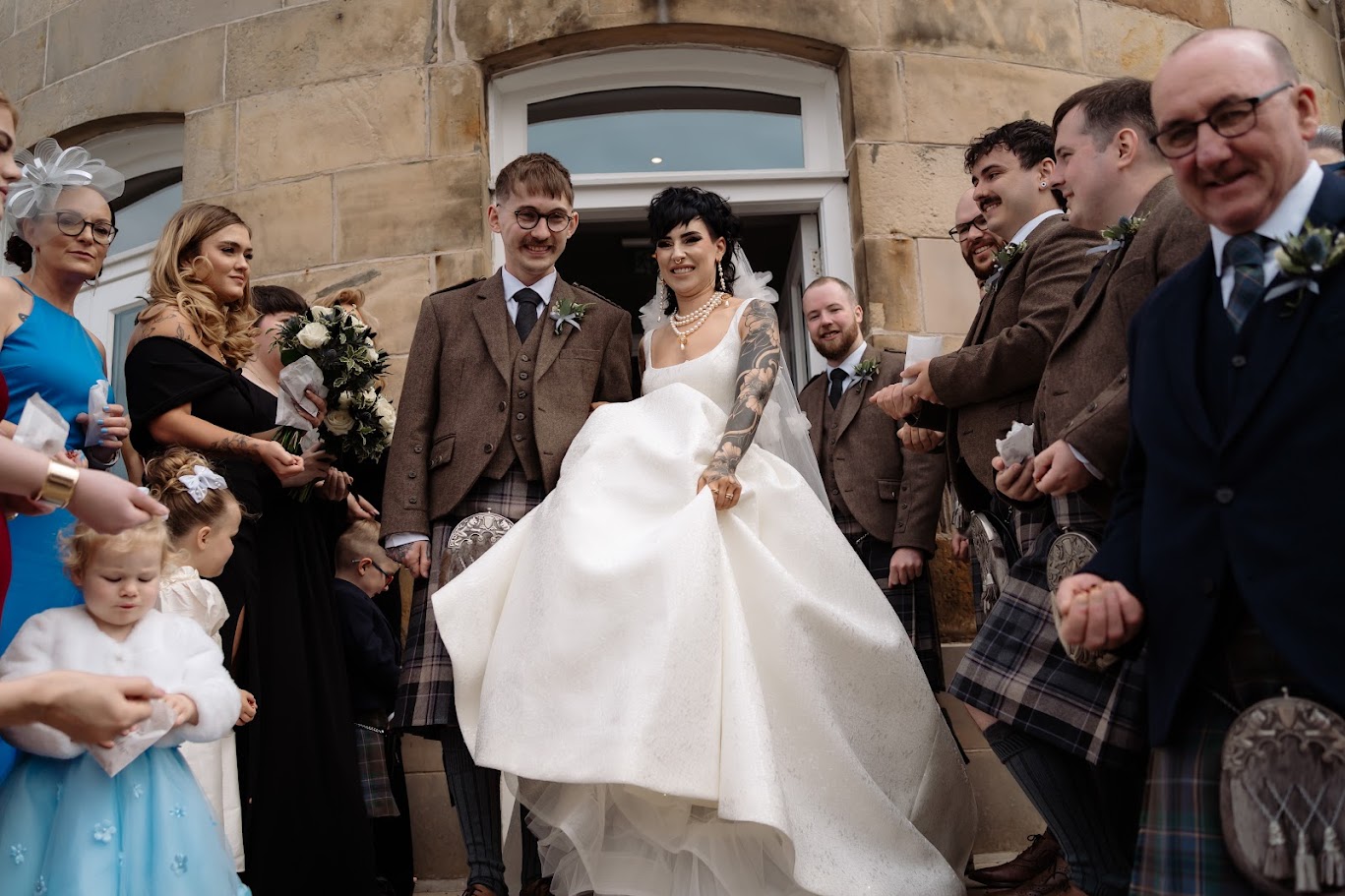melissa and iain's wedding at The Seafield Arms cullen, with mary gibson the celebrant angel aberdeen