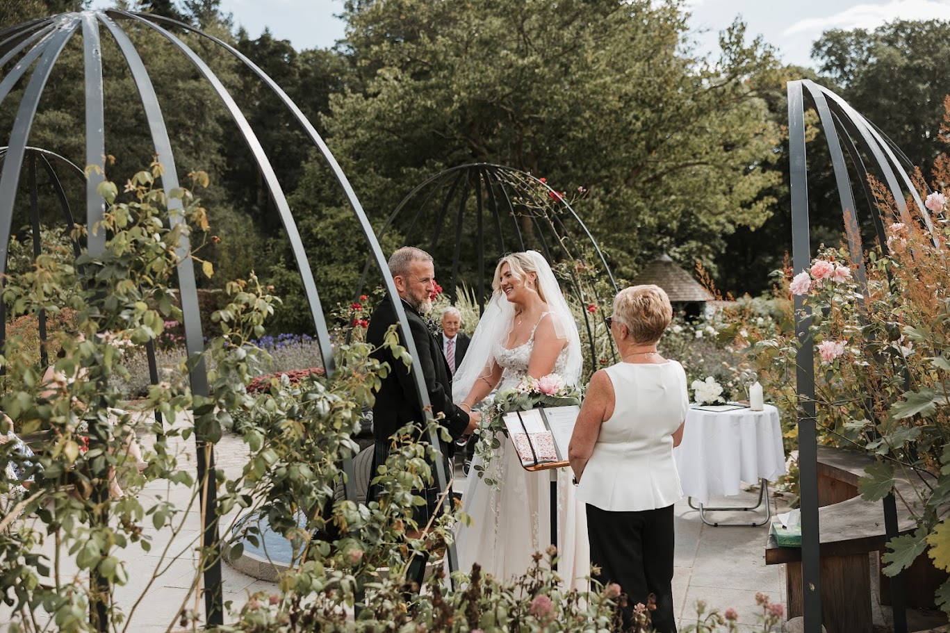Sarah and Russell's wedding with mary gibson the celebrant angel aberdeen