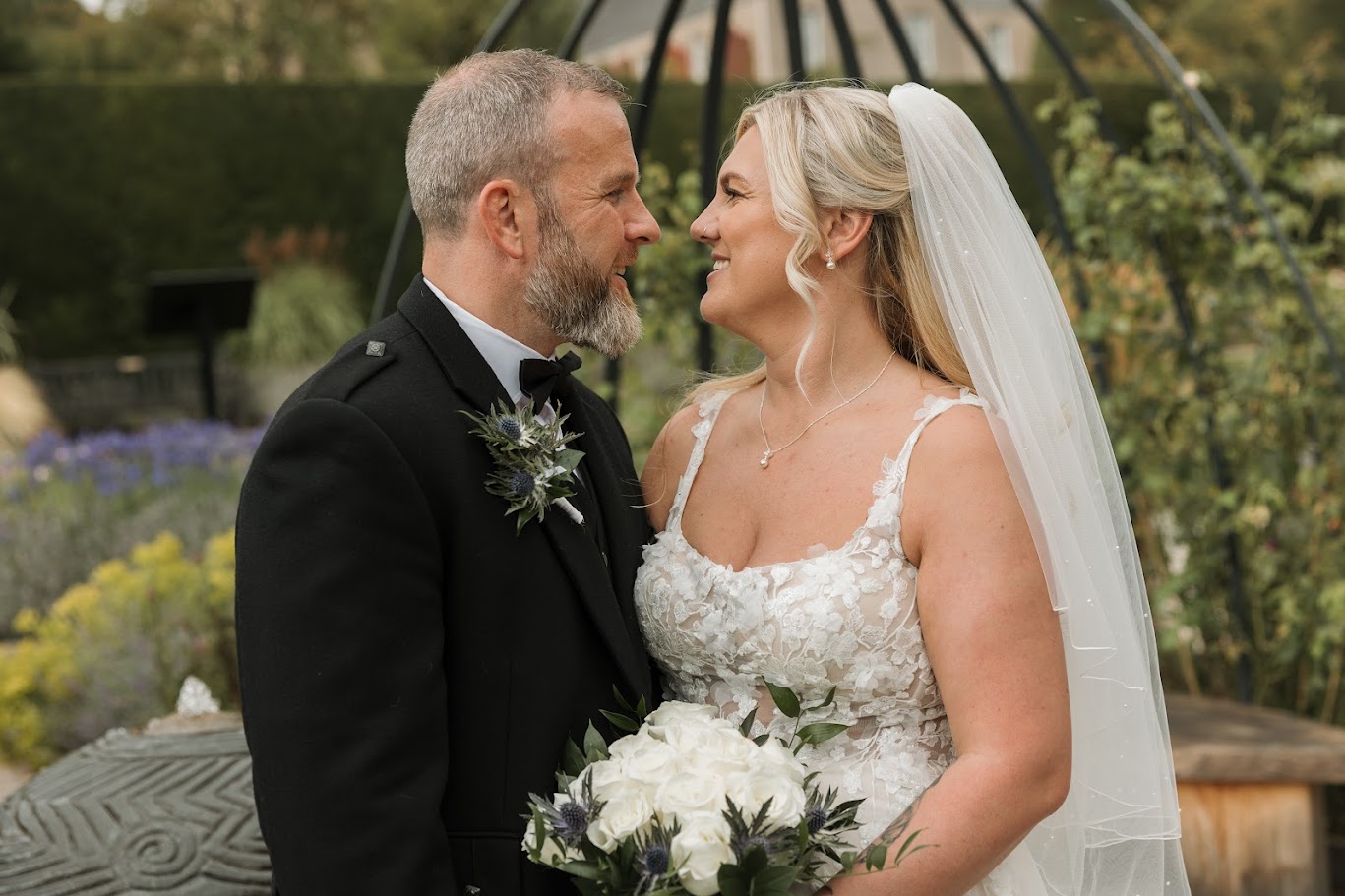 sarah and russell's wedding with mary gibson the celebrant angel aberdeen