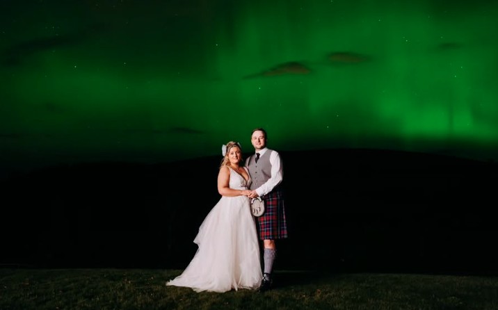 clark and lindsey's wedding with mary gibson the celebrant angel aberdeenshire wedding venue
