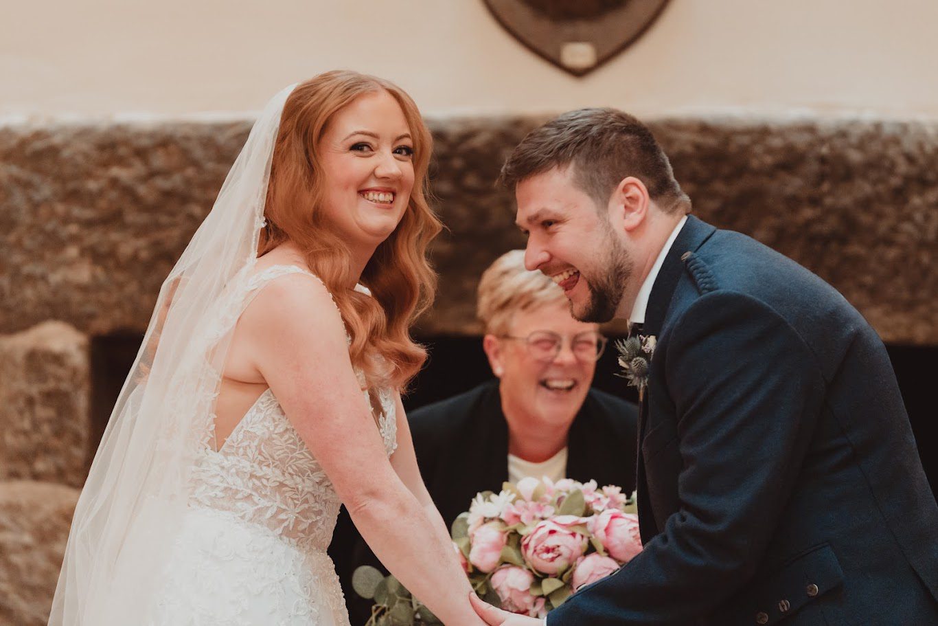 Wedding ceremony with Mary Gibson The Celebrant Angel in Aberdeen