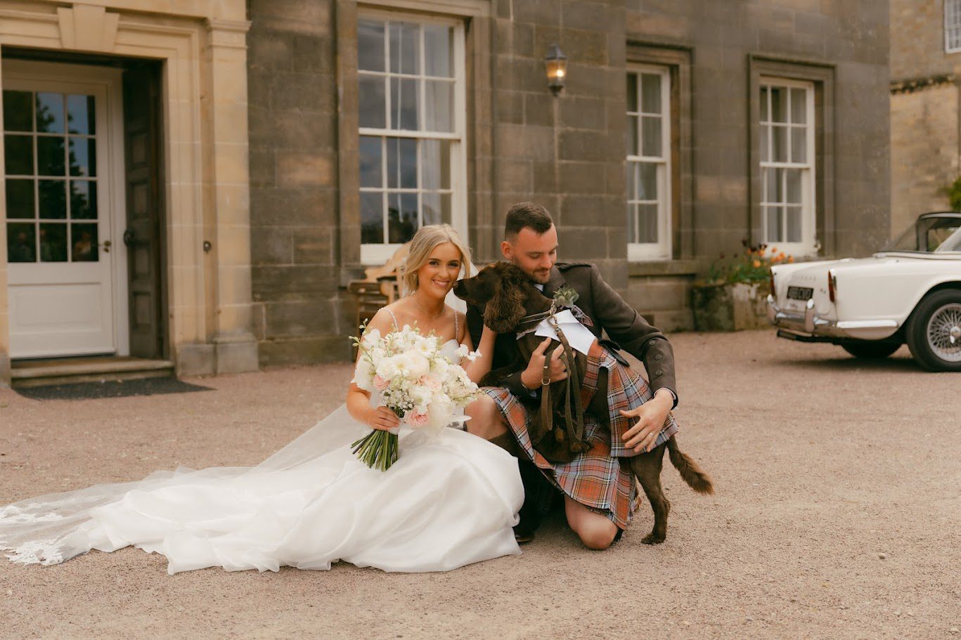 Chris and Sophies wedding at Gordon Castle, a moray wedding venue
