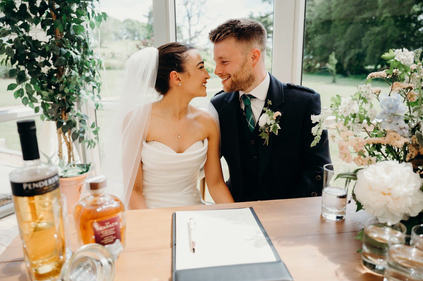 Emily and Will's wedding at Elrick House aberdeenshire wedding venue